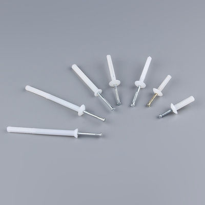 OEM Ancla de pared de nylon de hormigón Ancla de uñas de cabeza de hongo blanco